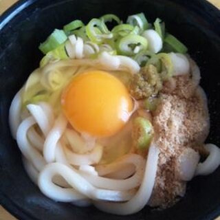 風味良し！柚子胡椒の釜玉うどん